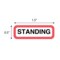Nevs Position Labels - Standing 1/2" x 1-1/2" White w/Red & Black XP-670 - alternate 2